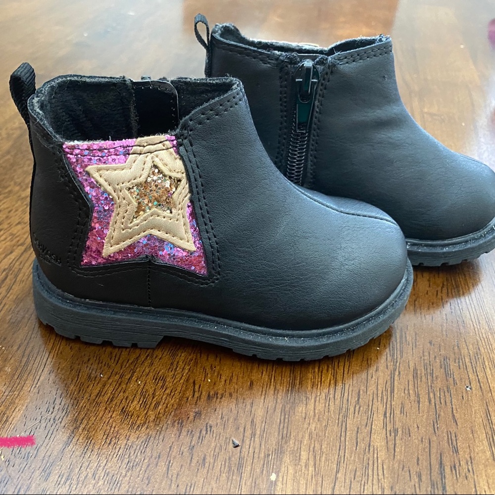 Toddler girls Black booties